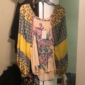 Free people bohemian silk top